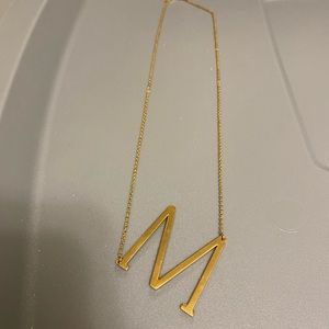 Oversized Monogram Necklace Gold M